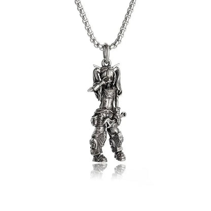 Collier pendentif tête de mort gothique Nina ifixion pour homme, punk vintage, bondage, démon, motard, rock, exorciste, bijoux, cadeau d'Halloween