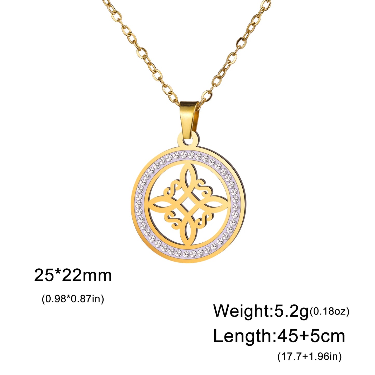 Skyrim Collier Nministériels d Sorcière en Acier Inoxydable, Pendentif Rond, Amulette Wicca, Bijoux Cadeau d'Anniversaire