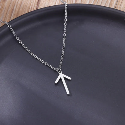 Vikings Rune pendentif collier en acier inoxydable pour femmes raffiné nordique runique pendentifs accessoires bijoux cadeau