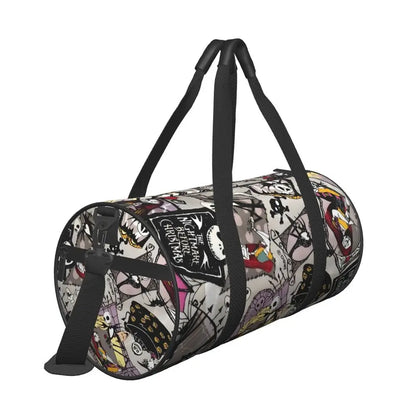 Sac fourre-tout de plage personnalisé Jack Skellington pour femmes, squelette vivant, grand compartiment, sacs de voyage pour salle de sport et plage