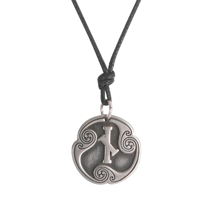 EUEAVAN rétro mystérieux Runes collier Viking bijoux corde chaîne réglable colliers en acier inoxydable pendentif amulette bijoux