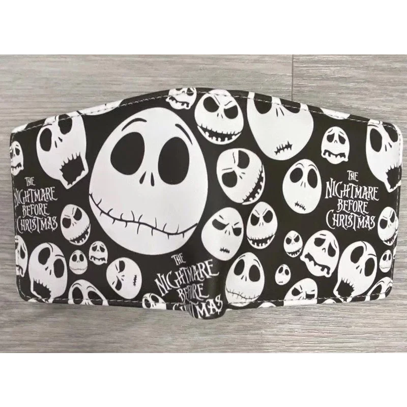 Le cauchemar avant noël portefeuilles dessin animé Figure Jack Skellington porte-monnaie femmes hommes sac d'argent Halloween Cosplay sac cadeau