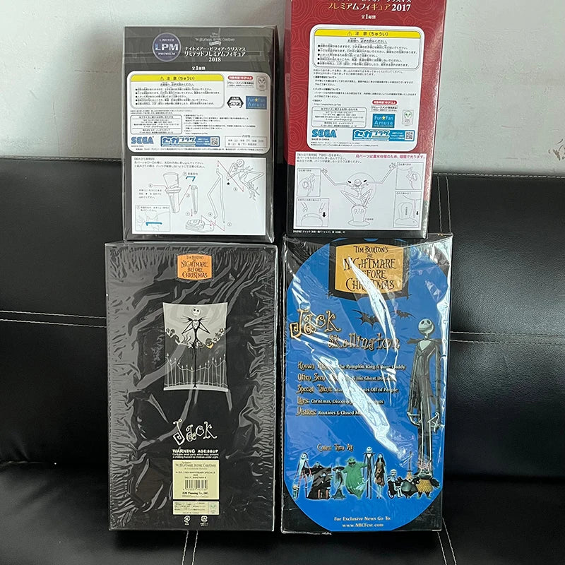 The Nightmare Before Christmas Jack Skellington Action Figure, 12 Face Jack Chair, Special Version Model Toy, Hmatte en Present