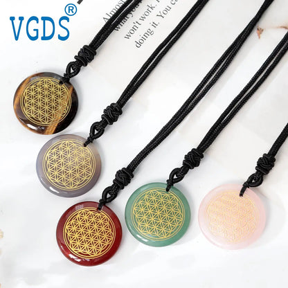 Quartz naturel améthyste Cube Metatron fleur de vie pendentif énergie de guérison cristal Lapis Lazuli hommes femmes bijoux collier
