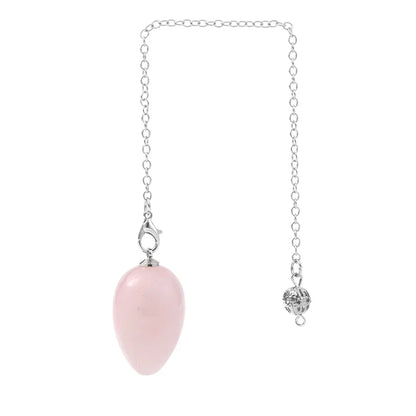 CSJA péndules en cristal pour radiesthésie Divination pierre naturelle pendentif en forme d'oeuf ésoteries radesthésie pendule Pendulo S973