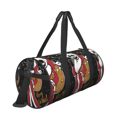 Sac fourre-tout de plage personnalisé Jack Skellington pour femmes, squelette vivant, grand compartiment, sacs de voyage pour salle de sport et plage