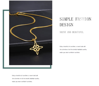 Collier Vintage avec nœud de sorcière pour femmes, pendentif porte-bonheur, amulette de Protection des celtiques irlandais, en acier inoxydable, bijoux Wicca, cadeau