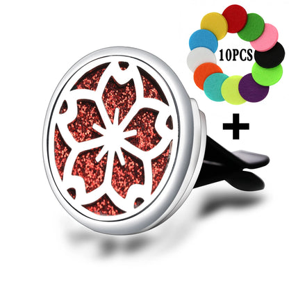 Joint d'aromathérapie pour voiture, arbre de vie, sortie d'air de voiture en acier inoxydable, diffuseur d'huile essentielle, médaillon de parfum à la mode, bijoux