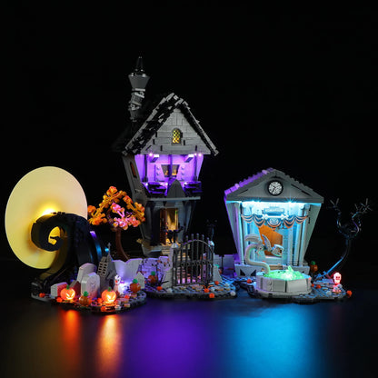 Hprosper lumière LED pour LEGO 21351 Disney Tim Burton le cauchemar avant noël lampe décorative avec boîte à piles