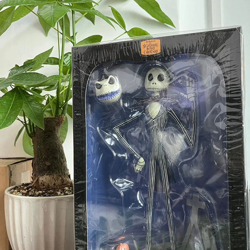 The Nightmare Before Christmas Jack Skellington Action Figure, 12 Face Jack Chair, Special Version Model Toy, Hmatte en Present