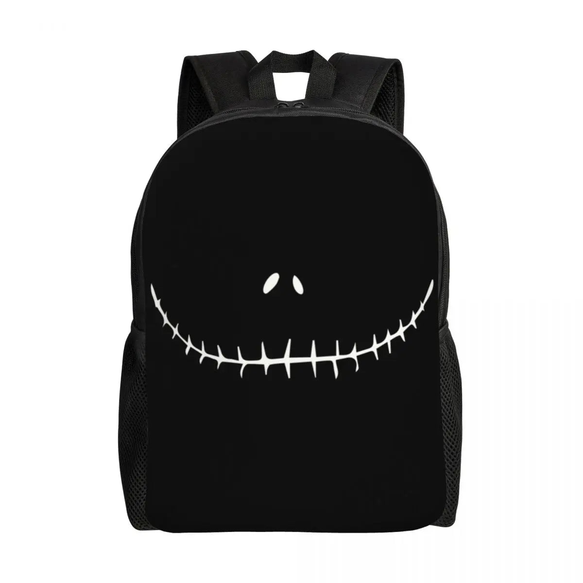 Sac à dos de voyage personnalisé citrouille King Jack Skellington souriant, sac à livres pour ordinateur d'école, le cauchemar avant noël
