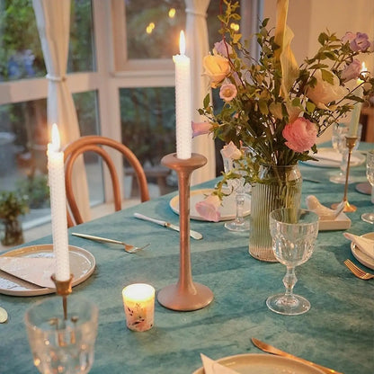Bougies coniques en cire d'abeille, rouleaux à la main, Design en nid d'abeille, bougies en cire d'abeille sans fumée pour fête, rencontres, décoration de Table à dîner à domicile