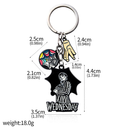 Bracelet de perles de fenêtre arc-en-ciel mercredi Addams, pendentif chose à main, bijoux gothiques pour femmes, accessoires cadeau