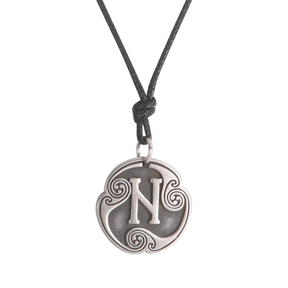 EUEAVAN rétro mystérieux Runes collier Viking bijoux corde chaîne réglable colliers en acier inoxydable pendentif amulette bijoux