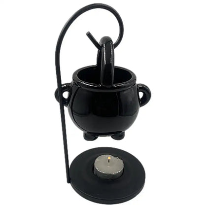 Chaudron suspendu brûleur de cire sorcière chaudron Pot bougeoir fournitures de sorcellerie huile essentielle encens arôme diffuseur décor à la maison