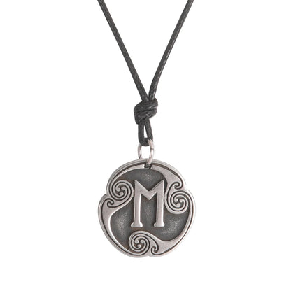 EUEAVAN rétro mystérieux Runes collier Viking bijoux corde chaîne réglable colliers en acier inoxydable pendentif amulette bijoux