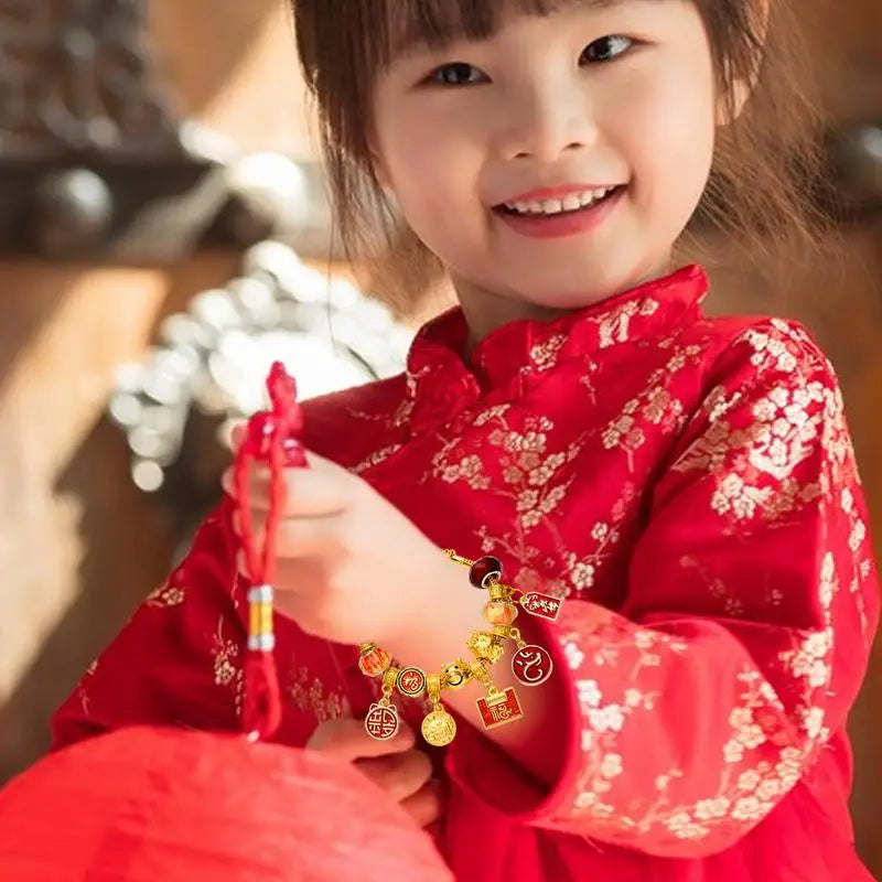 Calendrier de l'Avent du Nouvel An chinois pour filles, bijoux, bracelets à faire soi-même, compte à rebours de 24 jours, cadeaux pour enfants