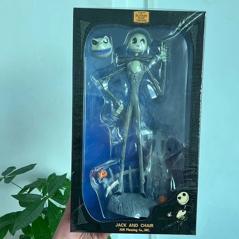 The Nightmare Before Christmas Jack Skellington Action Figure, 12 Face Jack Chair, Special Version Model Toy, Hmatte en Present