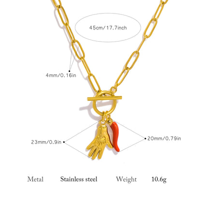 UHBINYCA – collier avec pendentif à breloque main Hamasa en acier inoxydable pour femmes, bijoux personnalisés hypoallergéniques exquis