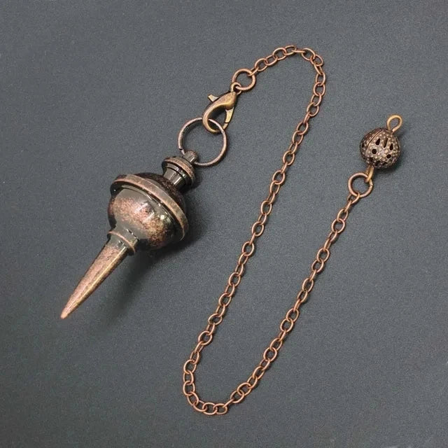 Pendule Spirituel egypt en Métal et Cuivre pour Électricité Radiesthésie, Outil de Travail Énergétique de Méditation, de Sorcellerie, divinatoires  veritable spiritualité brujeria de questions esoterisme en laiton X09