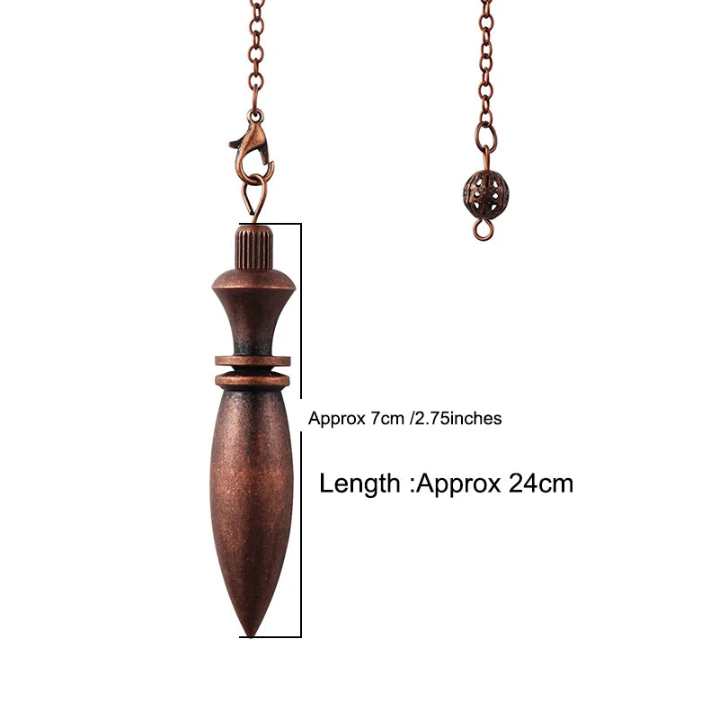 Pendule Spirituel egypt en Métal et Cuivre pour Électricité Radiesthésie, Outil de Travail Énergétique de Méditation, de Sorcellerie, divinatoires  veritable spiritualité brujeria de questions esoterisme en laiton X09