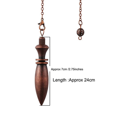 Pendule Spirituel egypt en Métal et Cuivre pour Électricité Radiesthésie, Outil de Travail Énergétique de Méditation, de Sorcellerie, divinatoires  veritable spiritualité brujeria de questions esoterisme en laiton X09