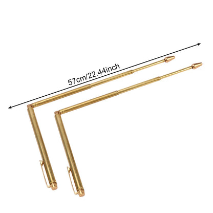 Bâtons de radiesthésie en cuivre pur 99.9%, tige de détecteur de métaux, sonde en cuivre pour l'eau et l'or, outils de Divination pour la chasse au trésor