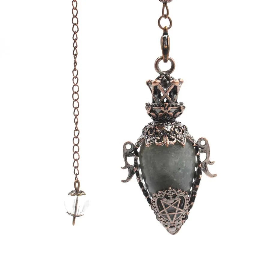 pendule spirituel veritable en cristal de quartz rose obsidienne, grand pendentif , ystes d'atterrissage, pendule radiesthésie pierre naturelle  précieuses pendules divinatoire en pierres spiritualité X202