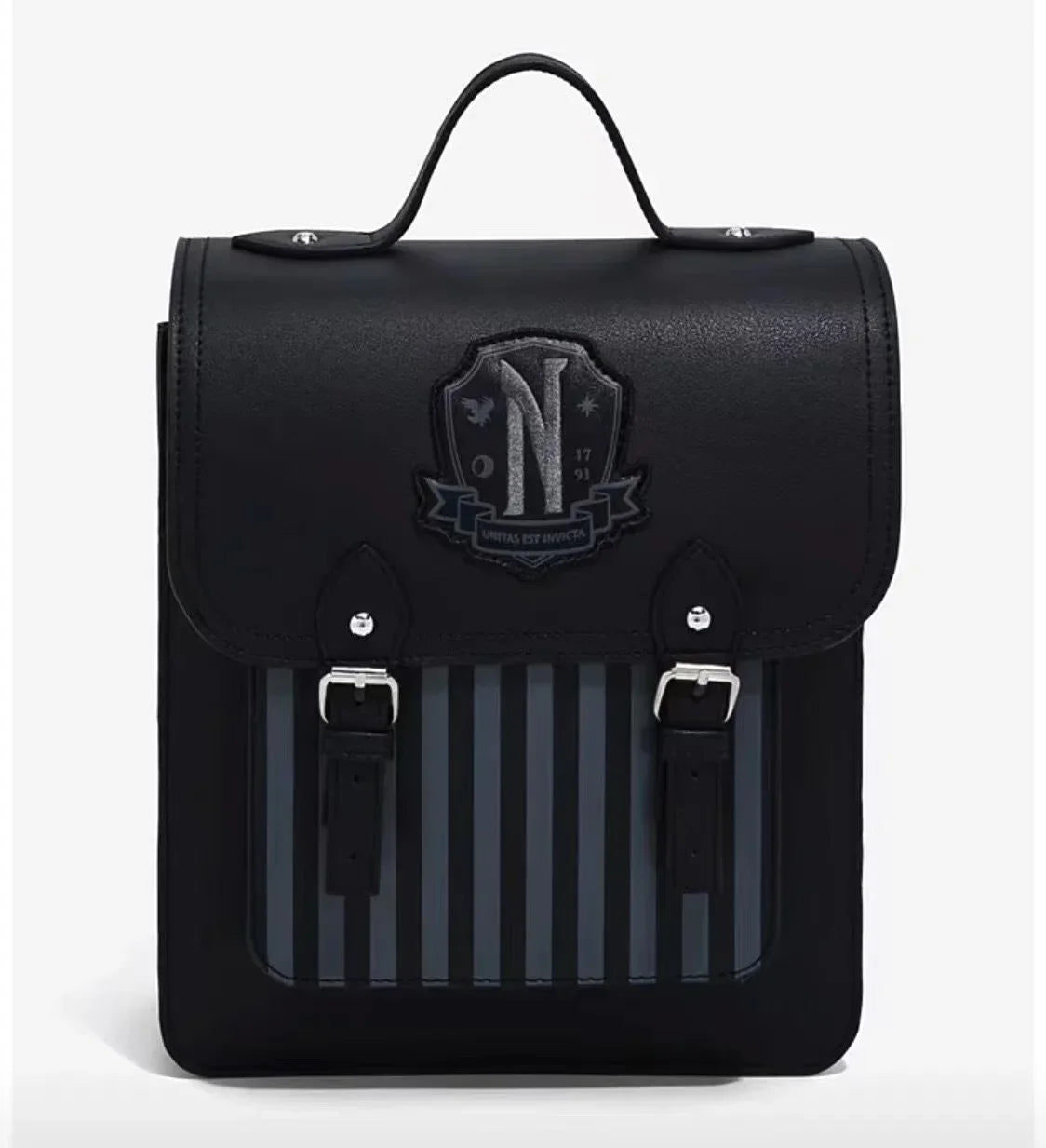 GerGift-Sac à Dos d'Université pour Enfant, Sacoche d'Écolière, Sacoche de Rangement pour Cosplay du Mercredi Addams