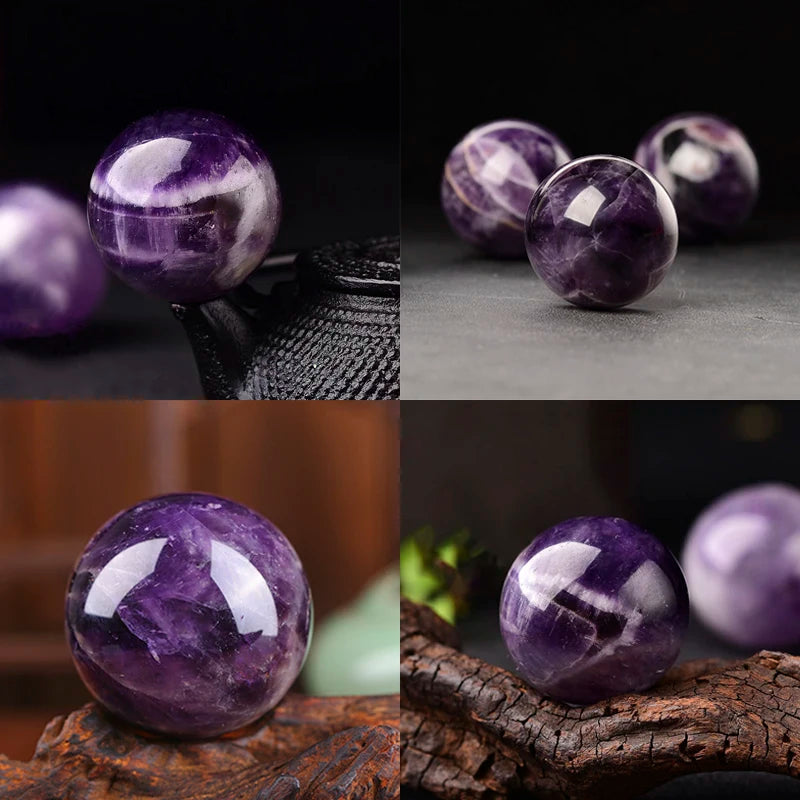 Boule de cristal naturel de 3cm, Quartz Rose, Globe poli, améthyste Lazuli, boule de massage, décoration de bureau pour la maison, boule de cristal de 30mm