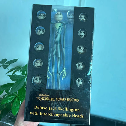 The Nightmare Before Christmas Jack Skellington Action Figure, 12 Face Jack Chair, Special Version Model Toy, Hmatte en Present