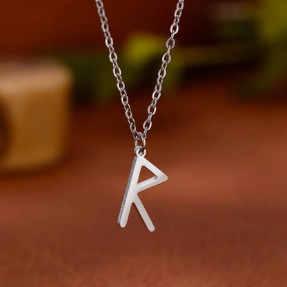 Vikings Rune pendentif collier en acier inoxydable pour femmes raffiné nordique runique pendentifs accessoires bijoux cadeau