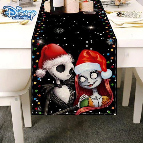 Disney le cauchemar avant noël Jack Skellington Sally nappe fête d'anniversaire décorer salle à manger nappe de noël