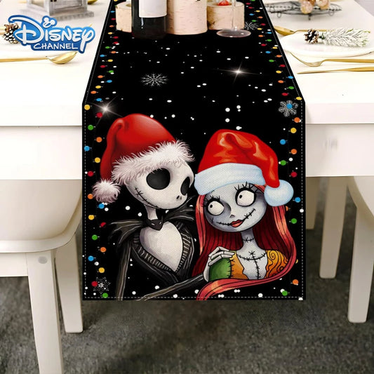 Disney le cauchemar avant noël Jack Skellington Sally nappe fête d'anniversaire décorer salle à manger nappe de noël