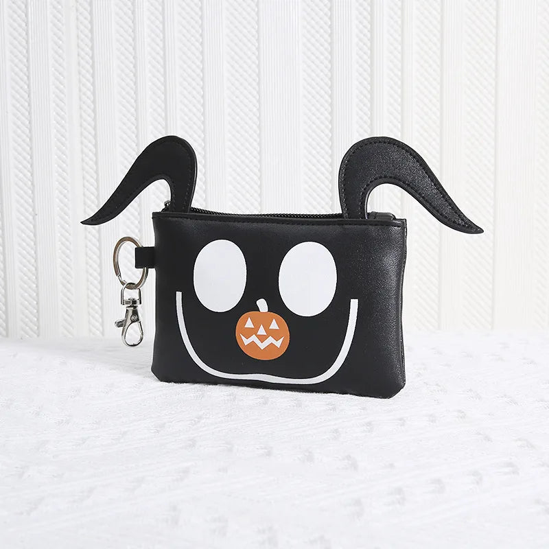 Le cauchemar avant noël portefeuille zéro Kawaii figurines de dessin animé PU fermeture éclair sac d'argent Mini porte-clés porte-monnaie hommes femmes cadeaux
