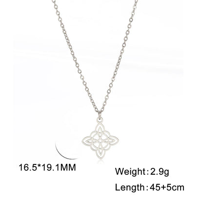 Collier Vintage avec nœud de sorcière pour femmes, pendentif porte-bonheur, amulette de Protection des celtiques irlandais, en acier inoxydable, bijoux Wicca, cadeau