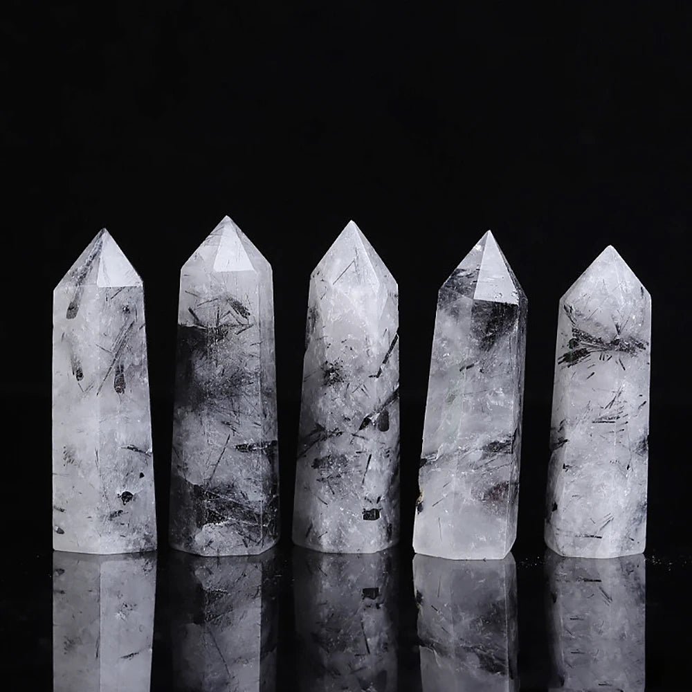 Pierre naturelle et cristaux pointe baguette sorcellerie Quartz Rose améthyste décoration de la maison pierres minérales artisanat salle Aquarium décor