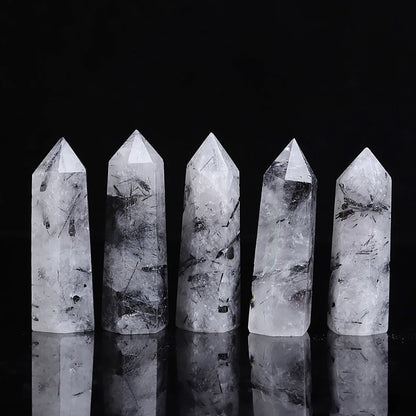 Pierre naturelle et cristaux pointe baguette sorcellerie Quartz Rose améthyste décoration de la maison pierres minérales artisanat salle Aquarium décor