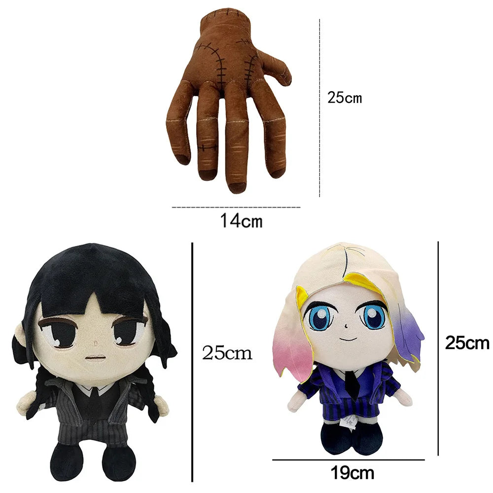 Jouets en peluche de la série télévisée mercredi pour enfants, poupées de dessin animé en peluche douce mignonne, cadeau d'anniversaire, Kawaii, 25cm, 2023