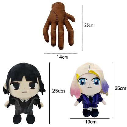 Jouets en peluche de la série télévisée mercredi pour enfants, poupées de dessin animé en peluche douce mignonne, cadeau d'anniversaire, Kawaii, 25cm, 2023
