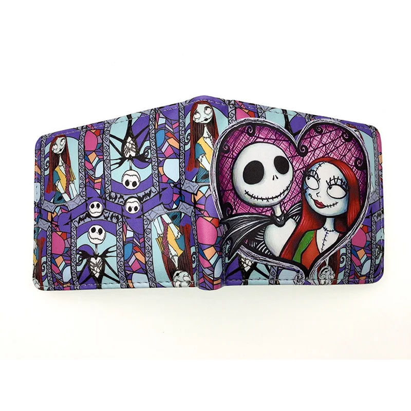 Le cauchemar avant noël portefeuilles dessin animé Figure Jack Skellington porte-monnaie femmes hommes sac d'argent Halloween Cosplay sac cadeau
