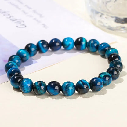 JD pierre naturelle bleu oeil de tigre Bracelets de perles femmes hommes Reiki guérison Yoga méditation bracelets porte-bonheur Pulseras bijoux cadeau