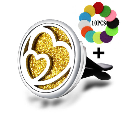 Joint d'aromathérapie pour voiture, arbre de vie, sortie d'air de voiture en acier inoxydable, diffuseur d'huile essentielle, médaillon de parfum à la mode, bijoux