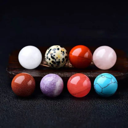 Boule de cristal naturel de 3cm, Quartz Rose, Globe poli, améthyste Lazuli, boule de massage, décoration de bureau pour la maison, boule de cristal de 30mm