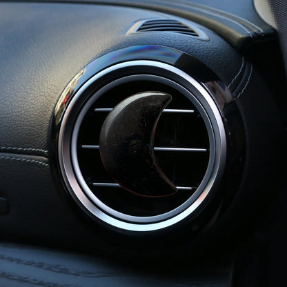 Réinitialisation de parfum d'aromathérapie de voiture, pierre naturelle de guérison CitroQuartz, pierre précieuse de lune et d'étoile, décoration intérieure, 1PC