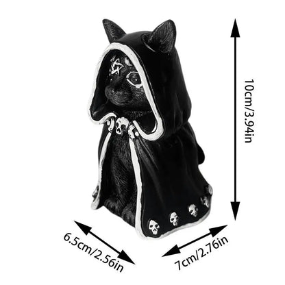 Statue d'Animal Créative, Sculpture Effrayante Noire, Décorations pour la Maison, Centres de Table de Bureau, Mouton, Chat, Grenouille, Figurine de Collection en Résine
