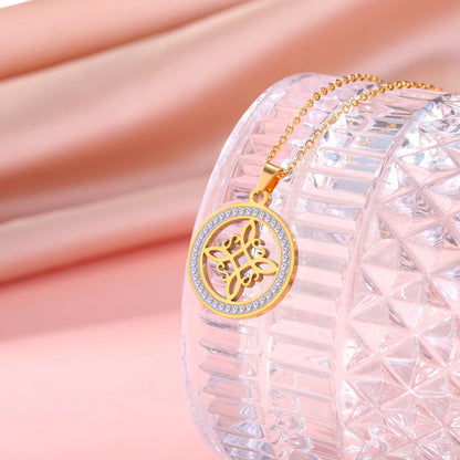 Skyrim Collier Nministériels d Sorcière en Acier Inoxydable, Pendentif Rond, Amulette Wicca, Bijoux Cadeau d'Anniversaire