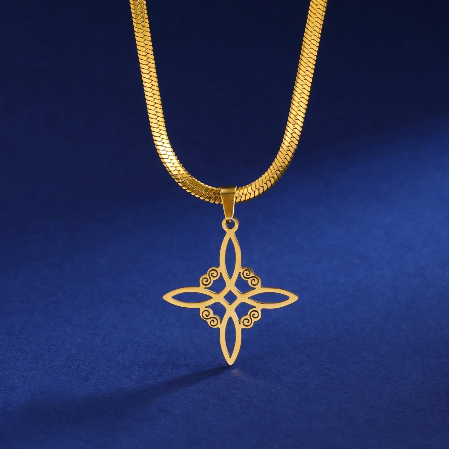 Collier Vintage avec nœud de sorcière pour femmes, pendentif porte-bonheur, amulette de Protection des celtiques irlandais, en acier inoxydable, bijoux Wicca, cadeau