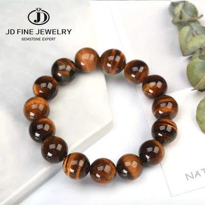 JD pierre naturelle bleu oeil de tigre Bracelets de perles femmes hommes Reiki guérison Yoga méditation bracelets porte-bonheur Pulseras bijoux cadeau