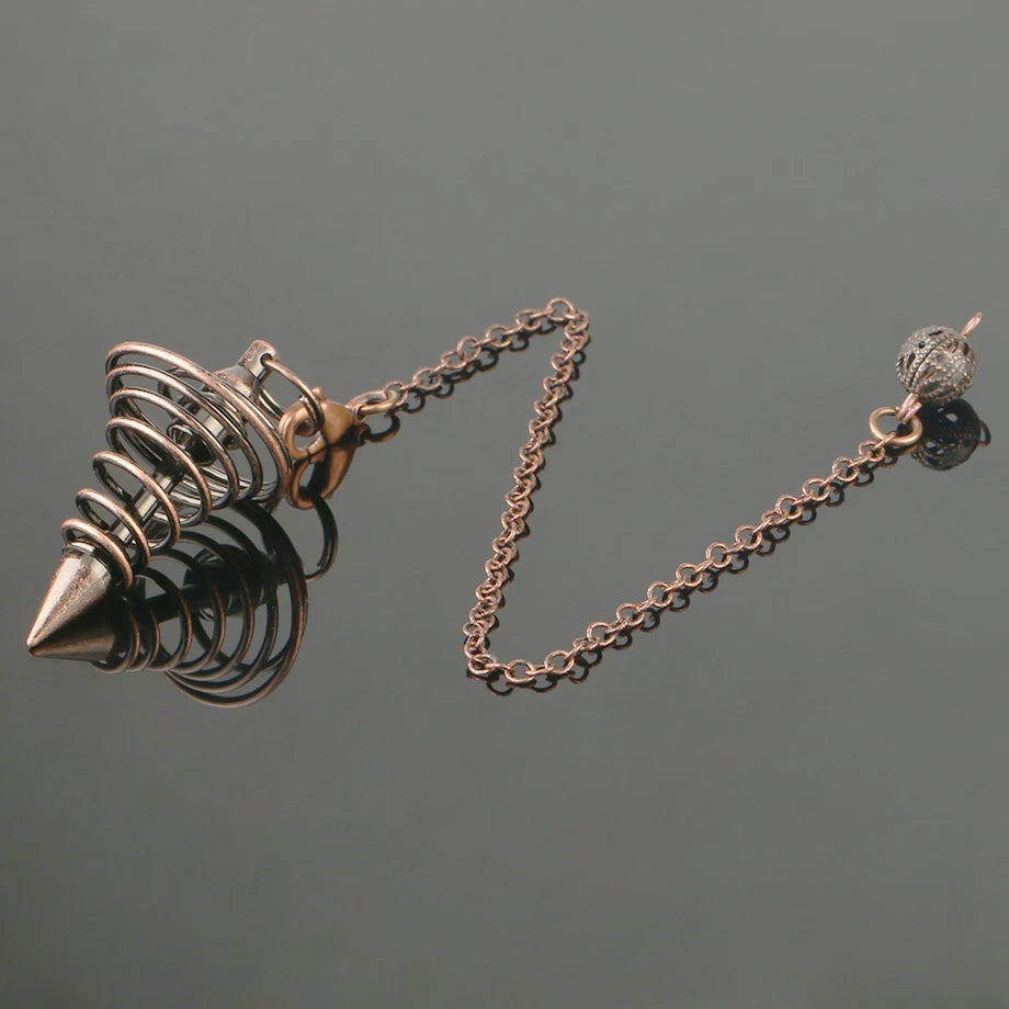 Pendule Spirituel egypt en Métal et Cuivre pour Électricité Radiesthésie, Outil de Travail Énergétique de Méditation, de Sorcellerie, divinatoires  veritable spiritualité brujeria de questions esoterisme en laiton X09
